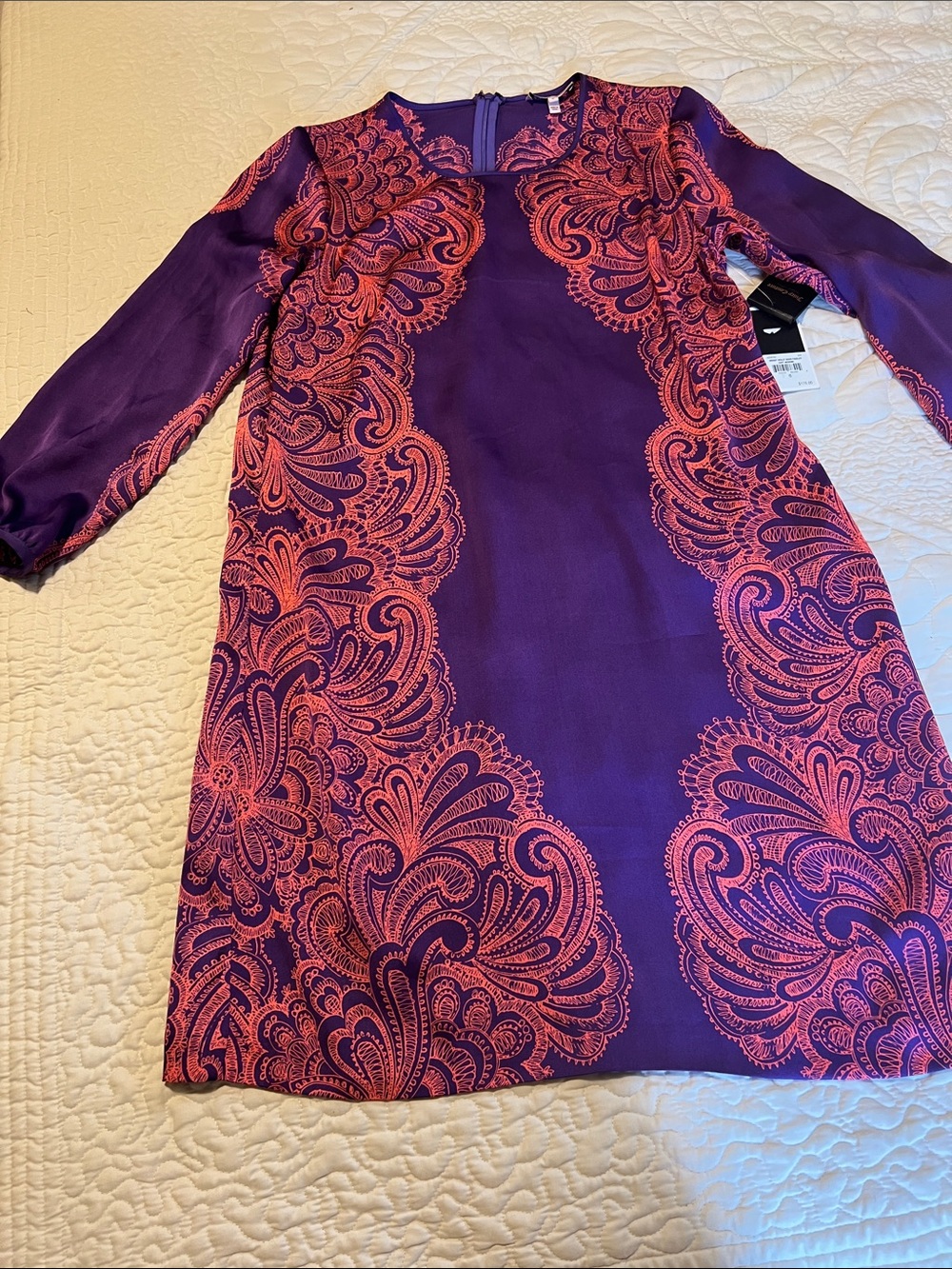 Juicy Couture Purple Dress with Pink Paisley Accents